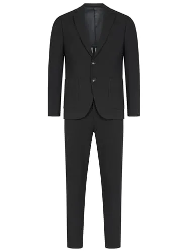 Produktbild JEFF Herren JFLandon Anzug 2-teilig Sakko Hose Bundle | elastischer Herrenanzug Regular Fit für Männer Black, 50