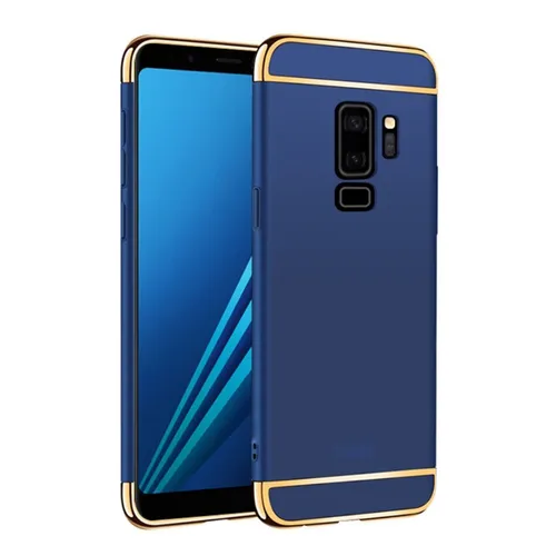 Handy Hülle Schutz Case für Samsung Galaxy S9 Plus Bumper 3 in 1 Cover Etui Blau