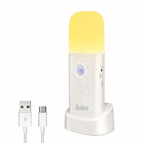Bewegungsmelder-Lichter für den Innenbereich, wiederaufladbares, tragbares LED-Nachtlicht mit USB-Kabel, schnurlose Wandleuchte mit automatischem Ein-/Ausschalten für Schrank, Kleiderschrank, Küche