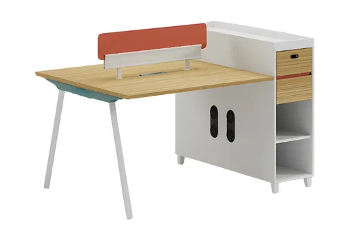 Moderner Schreibtisch in Holzoptik mit Rückenlehne und Stauraum - Eleganter Schreibtisch mit 160 cm Breite, ideal für jedes Arbeitszimmer. Bietet praktischen Stauraum und Regalfächer für optimale Organisation.