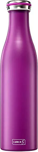 Lurch Isolierflasche Trinkflasche 0,75 Liter Purple - Thermobehälter mit 750 ml Fassungsvermögen aus hochwertigem Edelstahl, hält Getränke lange warm oder kalt und überzeugt mit stylisher lila Farbe.