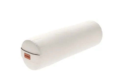 GORILLA SPORTS Yoga Bolster Yogakissen Ø20cm, aus 100% Baumwolle, mit Dinkelfüllung, Yogarolle, Waschbarer, mit Tragegriff, Yogakissen, für Restorative Yoga, Pilates