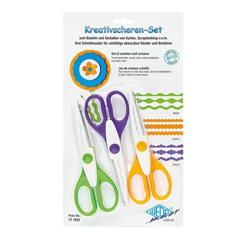 WEDO Universalschere WEDO® 771933 Kreativscheren-Set farbsortiert - 3 S