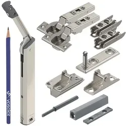 Blum Aventos HK-XS Kraftspeicher Set Klappenbeschlag TipOn & Scharnier - HK-XS TIP-ON 180 - 800