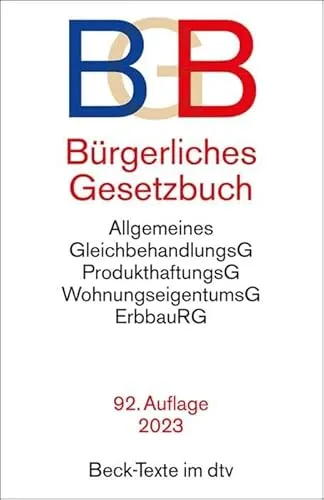 Bürgerliches Gesetzbuch mit wichtigen Gesetzen
