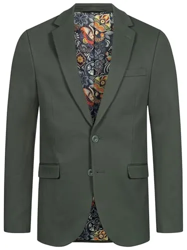 JEFF Herren JFEzra Sakko - Stretch Anzugjacke in Army, Größe 52 - Elegantes Sakko mit modernem Fit, leicht tailliert für optimalen Tragekomfort. Mit klassischem Revers, einreihigem Knopfverschluss und dekorativem Innenfutter. Hochwertige Materialien für stilvolle Anlässe und Alltag.