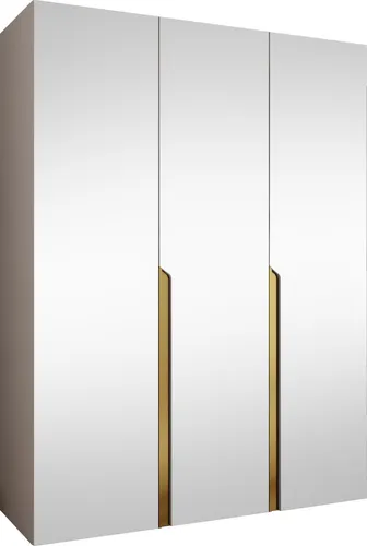 MIRJAN24 Kleiderschrank Mila 3 150 mit Spiegel – Modern und Praktisch - Moderner Kleiderschrank Mila 3 150 mit 3 Drehtüren und 2 Kleiderstangen. Maße: 150x202x52 cm. Hochwertige Verarbeitung mit Frontspiegel – ideal für dein Schlafzimmer!