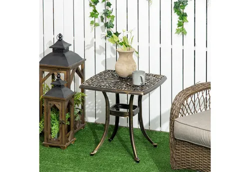 furnicato Gartentisch Beistelltisch Bronze im Vintage-Stil