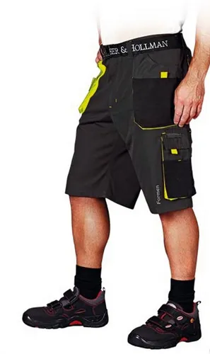 Leber Hollman Herren kurze Arbeitshose LH-FMN-TS - Strapazierfähige Bundhose aus 65% Polyester, 35% Baumwolle, mit Multifunktionstaschen für optimalen Komfort und Bewegungsfreiheit