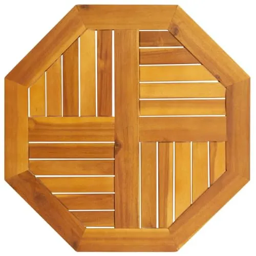 vidaXL Achteckige Tischplatte 60x60 cm aus Massivholz Akazie - Esszimmertischplatte aus langlebigem Akazienholz, ideal zur Auffrischung deines Gartentisches mit rustikalem Design und pflegeleichter Oberfläche.