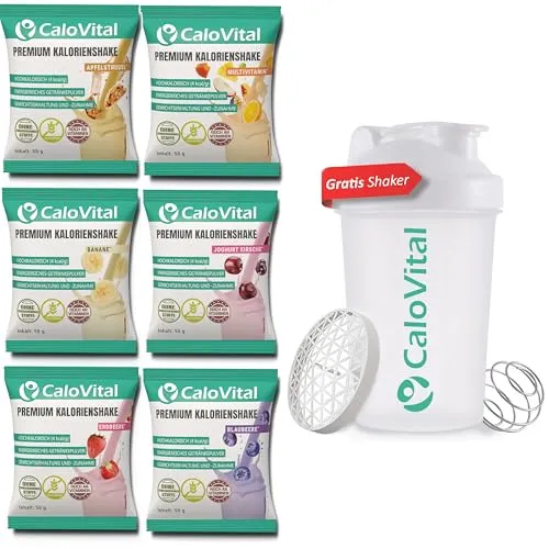 CaloVital Hochkalorische Trinknahrung - Ideal zum Zunehmen - Proteine - Hochkalorische Trinknahrung für optimalen Kalorienbedarf, glutenfrei und in 15 Geschmacksrichtungen erhältlich. Perfekt für Gewichtszunahme und kreative Mixmöglichkeiten!