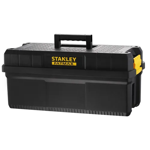 Stanley Werkzeugkoffer FATMAX FMST81083-1 - Vielseitiger Kunststoff Werkzeugkoffer mit 3-in-1 Design: Aufbewahrung, Tritt und erhöhte Tragfähigkeit bis 150kg, ideal für Maler- und Trockenbauprojekte.