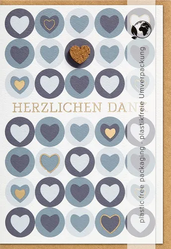 Danke – Moments Collection - Glückwunschkarte im Format 11,6 x 16,6 cm mit Brief