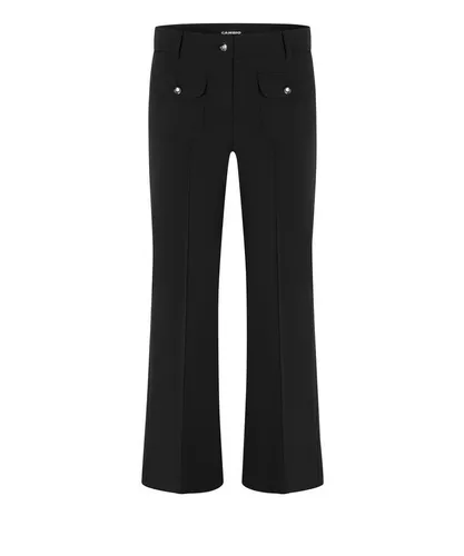 Cambio Flared Fit Stoffhose 'Farah' in Black, Größe 44 in schwarz von Cambio