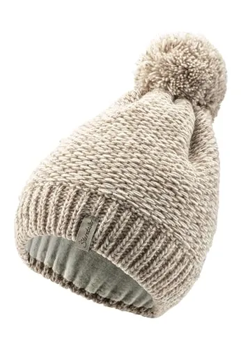 Sterntaler Strickmütze - Unisex Bommelmütze mit Fleecefutter - Skullies & Beanies für Mädchen - Weiche Kindermütze aus Multicolor Garn, ideal für kaltes Wetter und vielseitig kombinierbar.