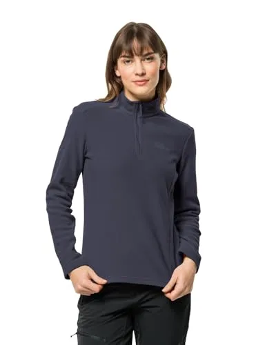 Jack Wolfskin Damen Taunus HZ W Fleecepullover Graphite, Größe L - Pullover aus leicht wärmendem Fleece, hergestellt aus recycelten Materialien und bluesign-zertifiziert für nachhaltigen Komfort.