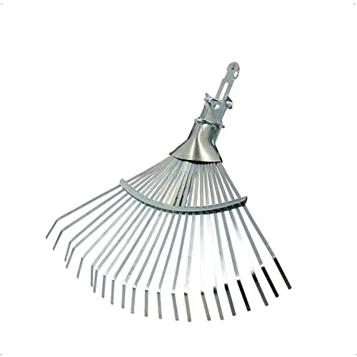 Rekord Laubbesen mit Schlaufenbefestigung (verzinkt) - verstellbare Arbeitsbreite 27-50 cm - ohne Stiel, Laubrechen, Fächerbesen, Laubharke, Laubfeger, Drahtlaubbesen