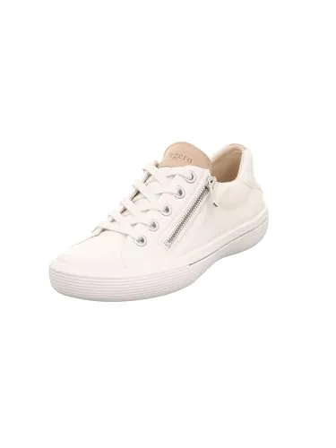 Legero Damen Fresh Sneaker, Weiß 1100, 38 EU - Damen-Sneaker mit flexibler Laufsohle aus superweichem Leder, atmungsaktivem Bambusfutter und Komfortweite