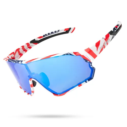 ROCKBROS Polarisierte Fahrradbrille in Rot und Weiß - Die ROCKBROS Polarisierte Fahrradbrille in Rot und Weiß bietet optimalen UV400 Schutz und reduziert Blendeffekte. Ideal für Radfahrer, sorgt sie für klare Sicht und hohen Tragekomfort bei langen Fahrten.