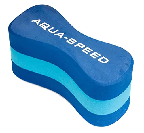 Aqua Speed Pull Buoy Schwimmhilfe | Geschwungenes Design | 3 Schichten | Schwimmtraining | Eva-Schaum, Farbe:blau/01
