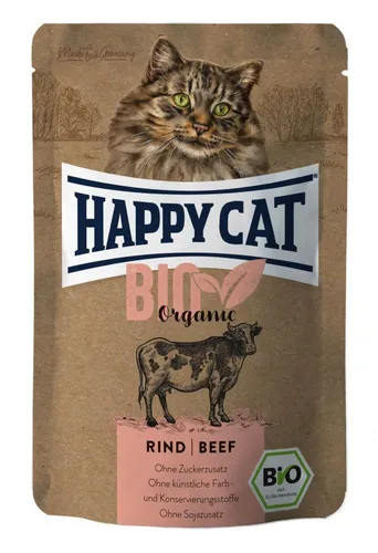 Produktbild Happy Cat Bio Pouch Rind 85g (Menge: 12 je Bestelleinheit)