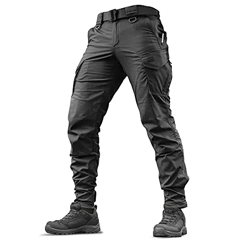Aggressor Flex Cargohose für Herren, aus Baumwolle, mit Cargotaschen, schwarz, 30W / 34L