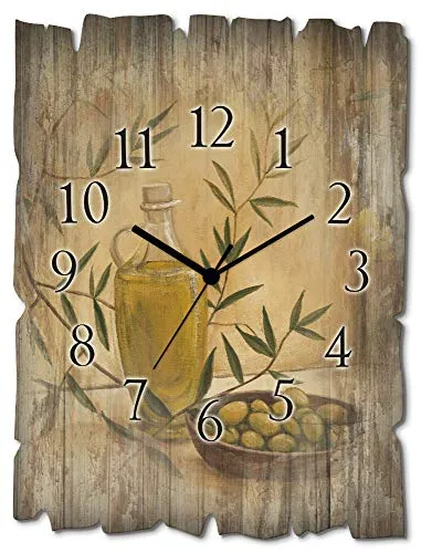 ARTLAND Wanddeko Wanduhr ohne Tickgeräusche aus Holz - Wohnaccessoires: Stilvolle, geräuschlose Funkuhr aus 6mm Naturholz, ideal für jeden Raum. Made in Germany - Qualität seit 1967!