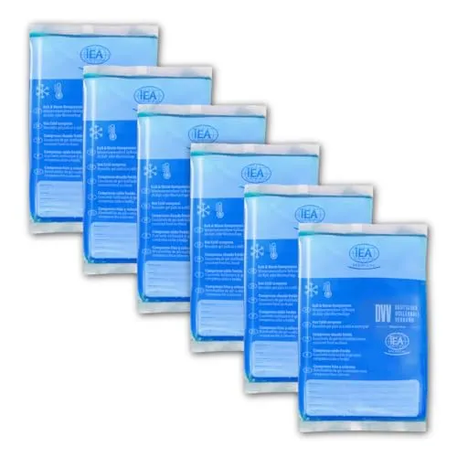 IEA Medical Kalt Warm Kompressen 6er Set, 12x20cm, Wiederverwendbare Gel-Kühlpads bei Sportverletzungen/Prellungen/Insektenstiche, Knie/Schulter/Nacken, Kühlpack für Kita, Familie & Praxen | Kühlakkus