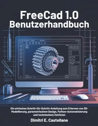 Freecad 1.0 Benutzerhandbuch: Ein einfaches Schritt-für-Schritt-Anleitung zum Erlernen von 3D-Modellierung, parametrischem Design, Python-Automatisierung und technischem Zeichnen
