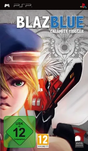 BlazBlue - Calamity Trigger - Kämpfenspiel für die Sony PlayStation Portable, bietet packende 2D-Action und eine fesselnde Story auf Deutsch.