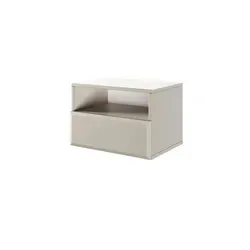 Selsey Hängender Nachttisch Chocolated, Sandbeige - Nachttische mit geräuschloser Push-to-Open-Schublade und modernem Design, das Platz spart und Ihr Schlafzimmer stilvoll aufwertet.