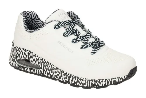 Skechers 177959 WBK UNO Sneaker für Damen - Stylische weiße Sneaker mit exklusivem Design und außergewöhnlicher Qualität, die jedem Outfit eine neue Dimension verleihen.