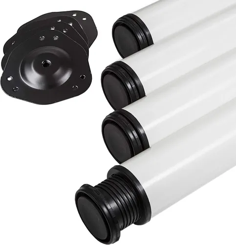 4er Set Tischbein 60 x 820 mm weiß von SO-TECH