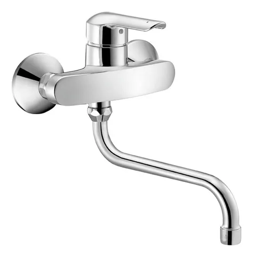 Hansa Hansavantis Spültisch-Einhand-Wandbatterie - Hochwertige Armatur mit Metall-Bedienungshebel, perfekte Ausladung von 200 mm für optimale Flexibilität in der Küche.