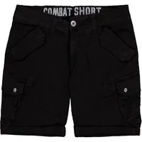 Alpha Industries Herren Combat Shorts - Schwarz, Gr. 31 - Herren-Shorts aus strapazierfähigem Baumwoll-Twill mit elastischem Anteil für perfekten Sitz. Ideal für Freizeit und Lifestyle, mit schmaler Passform und praktischen Cargotaschen.