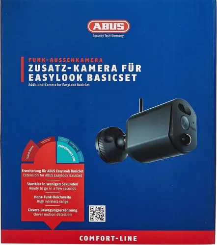 ABUS EasyLook PPDF17520 Funk-Zusatzkamera - Überwachungskamera zur Erweiterung des ABUS EasyLook BasicSets, mit hoher Auflösung von 2304 x 1296 Pixel für gestochen scharfe Bilder und einfache Integration.