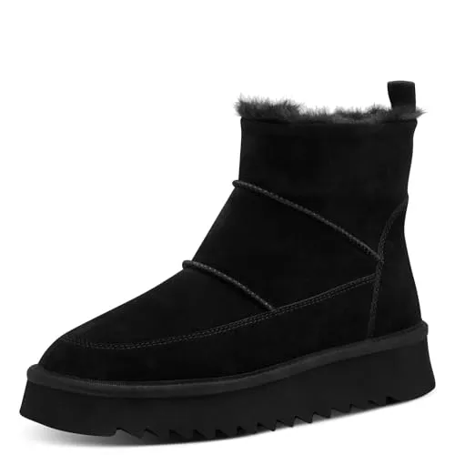 Tamaris Damen Stiefel aus Leder in Schwarz (Größe 37) - Stylische Stiefel im Casual-Look, ideal für Herbst und Winter. Mit robuster Sohle für sicheren Halt und herausnehmbarem Fußbett für individuellen Komfort. Praktischer Reißverschluss ermöglicht schnelles An- und Ausziehen.