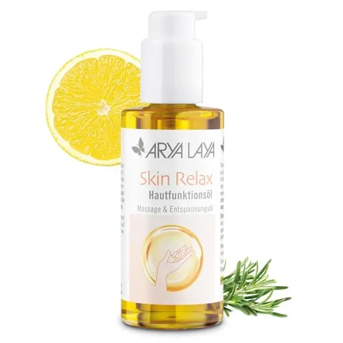 ARYA LAYA Hautfunktionsöl Skin Relax Massage & Entspannungsöl, 100 ml, intenstiv pflegendes Körperöl, fördert die Durchblutung bei Massagen und entspannt die Muskulatur