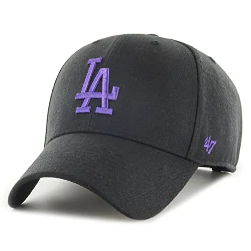 '47 Brand Adjustable Cap - MLB Los Angeles Dodgers schwarz - Sportfan Bekleidungsaccessoires, verstellbare Passform für maximalen Komfort und Stil