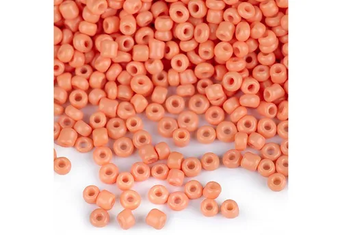 maDDma Bastelperlen 50g Rocailles Glasperlen 2mm Rocaillesperlen Perlen Schmuck, (50g-Abpackung 1-tlg), lachs