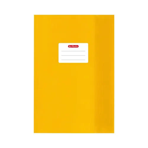 Herlitz Heftumschläge / Hefthüllen / DIN A5 / Baststruktur / Farbe: gelb 10