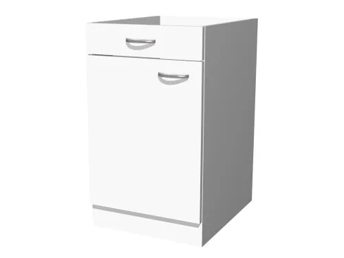 Küchenunterschrank ohne Arbeitsplatte - 50 cm breit - Weiß – Witus - Küchenschrank mit 50 cm Breite, ideal für kleine Küchen, bietet viel Stauraum und eine moderne, elegante Optik.