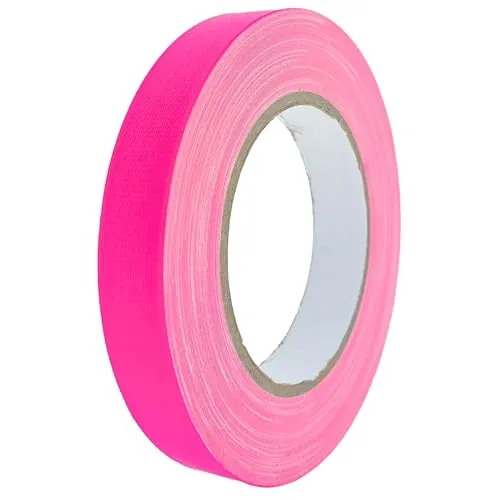 varivendo Gewebeband NEON PINK 19mm x 25m – Fluoreszierendes Klebeband für Schwarzlichteffekte, UV-Partys, Markierungen, Dekoration, Bühnenbau, robustes Panzerband, leicht von Hand reißbar, starke