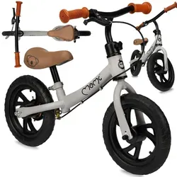 MoMi BREKI 12 Zoll Kinder Laufrad mit Handbremse - Leichtes 12 Zoll Laufrad für Kinder, höhenverstellbar ohne Werkzeug, mit robusten EVA-Reifen. Perfekt für motorische Entwicklung und Vorbereitung auf das Fahrradfahren.