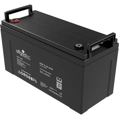 120Ah AGM Akku 12V Solarbatterie - 12V AGM Akku 120Ah für Solarsysteme, extrem langlebig und wartungsfrei, ideal für Wohnmobile und Solar-Inselanlagen.