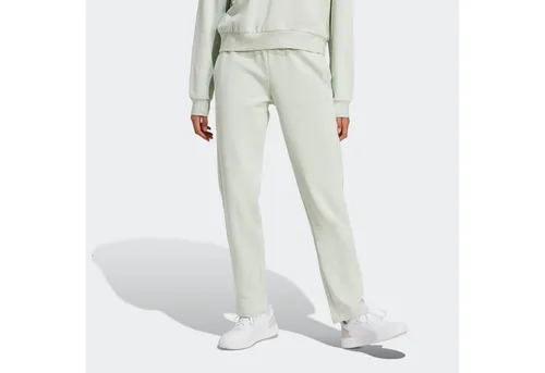 adidas Damen Essentials SMALL Logo Feel Cozy Open Hem Pant, XL - Linen Green - Trainingsbekleidung aus hochwertigem Material, bietet zusätzlichen Komfort und bleibt dabei kühl und langlebig.