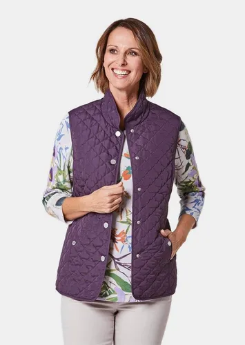 GOLDNER Kurzweste Sportive Steppweste lila 40 in lila von GOLDNER