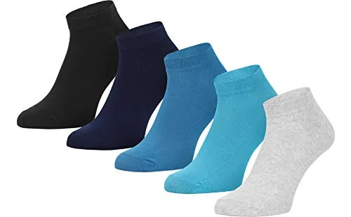 Ladeheid Damen und Herren 5er 10er Pack Sneaker Socken AT004 (Mix-3 (5 Pack), 43-46)