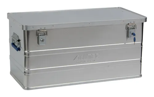 Alutec Aluminiumbox Classic 93 - 93 Liter - Robuste Alubox mit großzügigem Volumen von 93 Litern, ideal für die sichere Aufbewahrung und den Transport von Werkzeugen und Materialien.