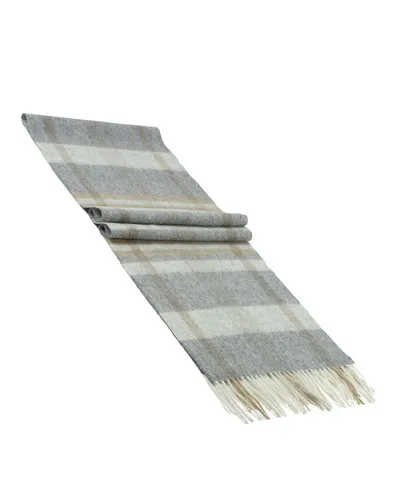 MayTree Kaschmirschal Unisex 180x30cm, kariert Grau Beige in beige von MayTree